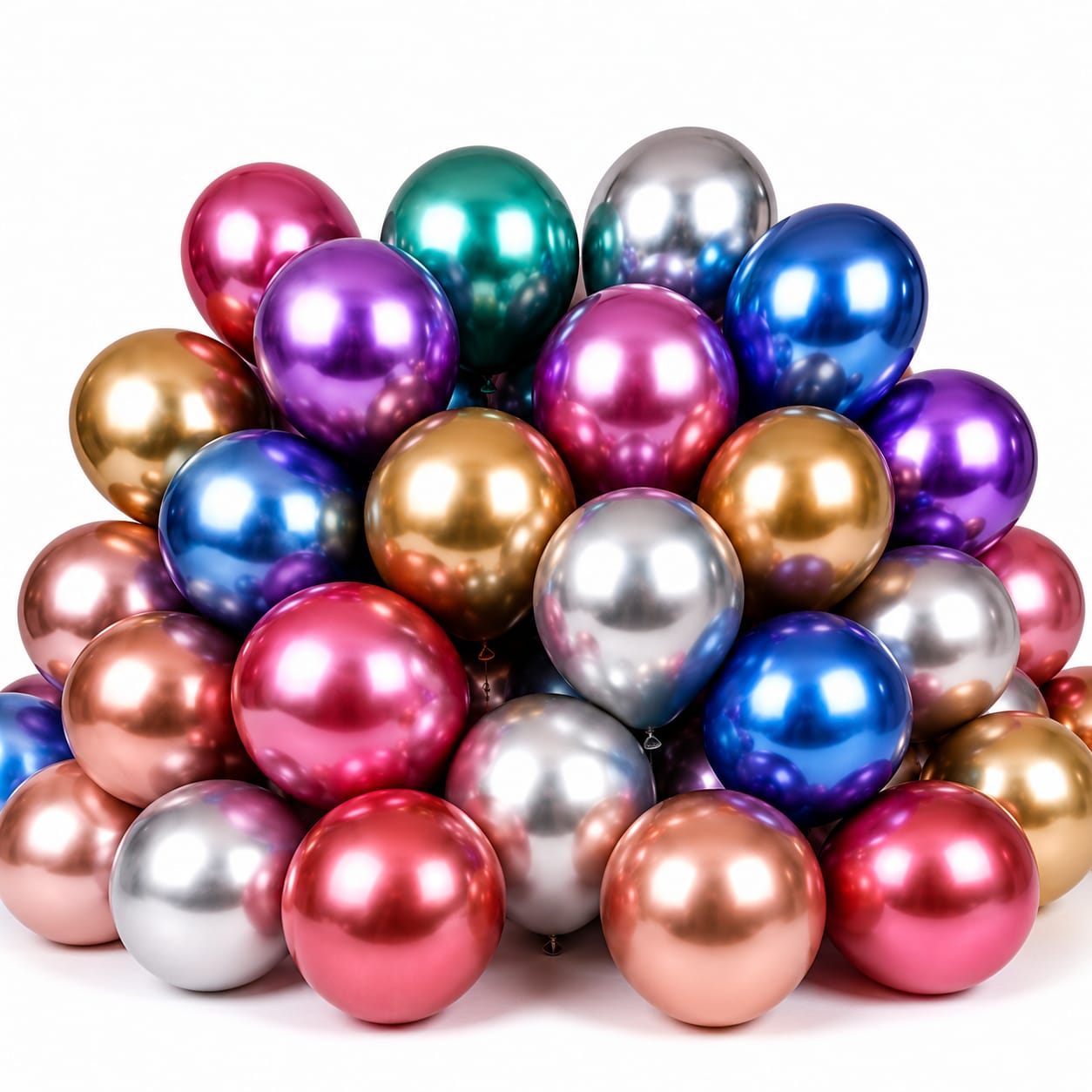 Pack of 50pcs Metallic Chrome Balloons for Party Birthday Decoration view 3