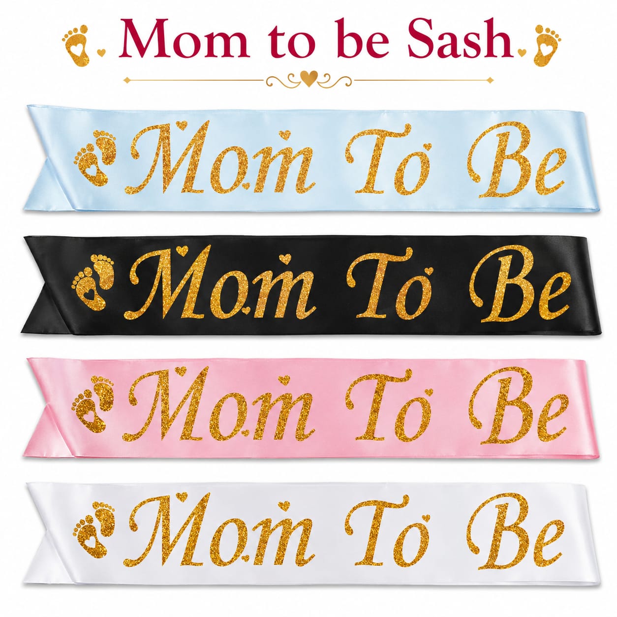 Mom to Be Sash Baby shower, Gender reveal Mommy to be sash - Party Favor view 2