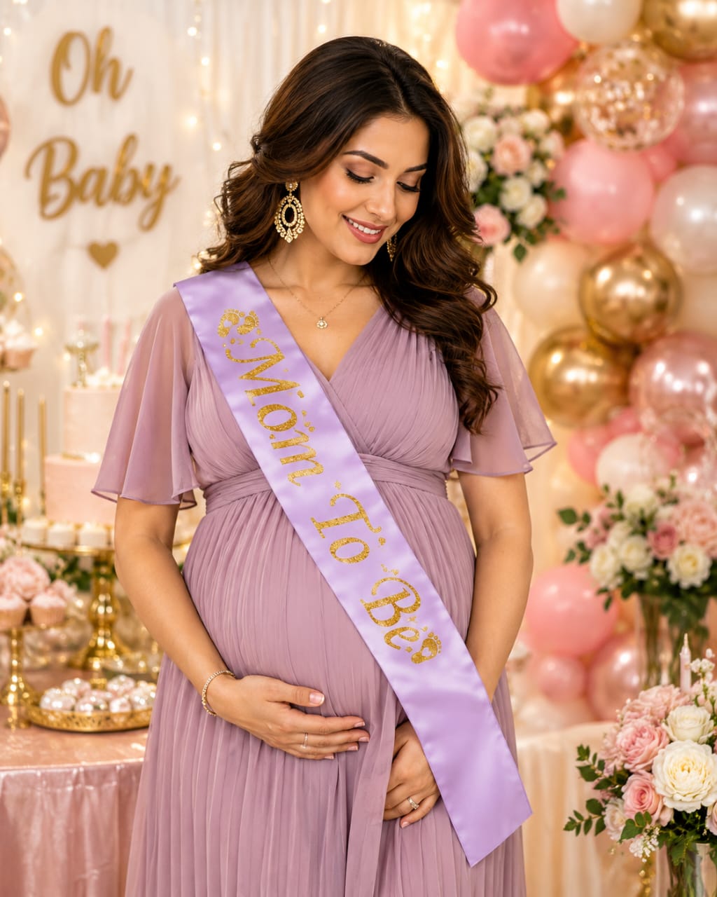Mom to Be Sash Baby shower, Gender reveal Mommy to be sash - Party Favor view 3