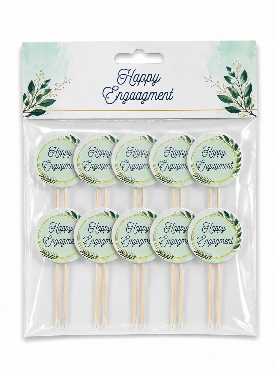 Pack of 10 Happy Engagement Mini Sweet Toppers for Mithai, Cake & Chocolates Decoration view 2