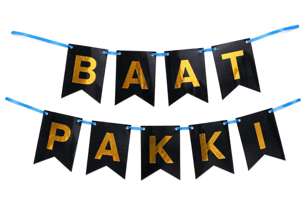 Baat Pakki Letter Buntings Banner for Decoration and Party Celebration view 2