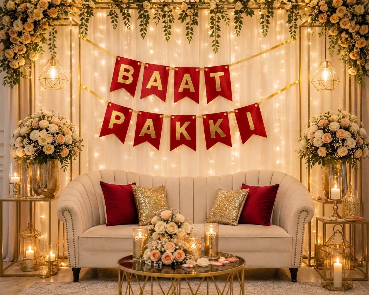 Baat Pakki Letter Buntings Banner for Decoration and Party Celebration view 5