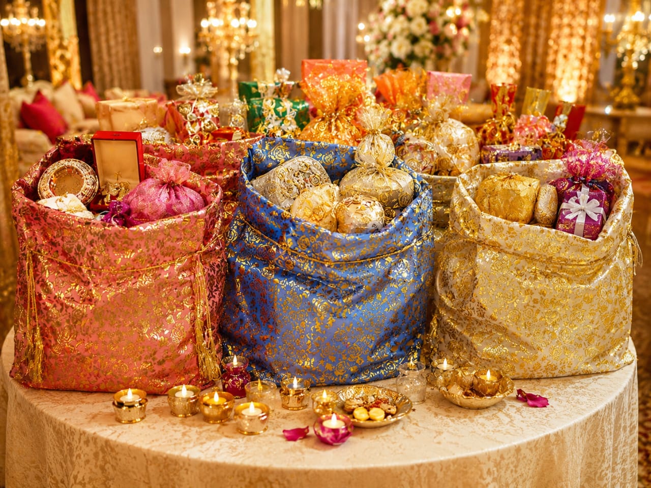 Large Nikkah Bid Bag for Pouches & Boxes, Assorted Colors - Wedding Favor