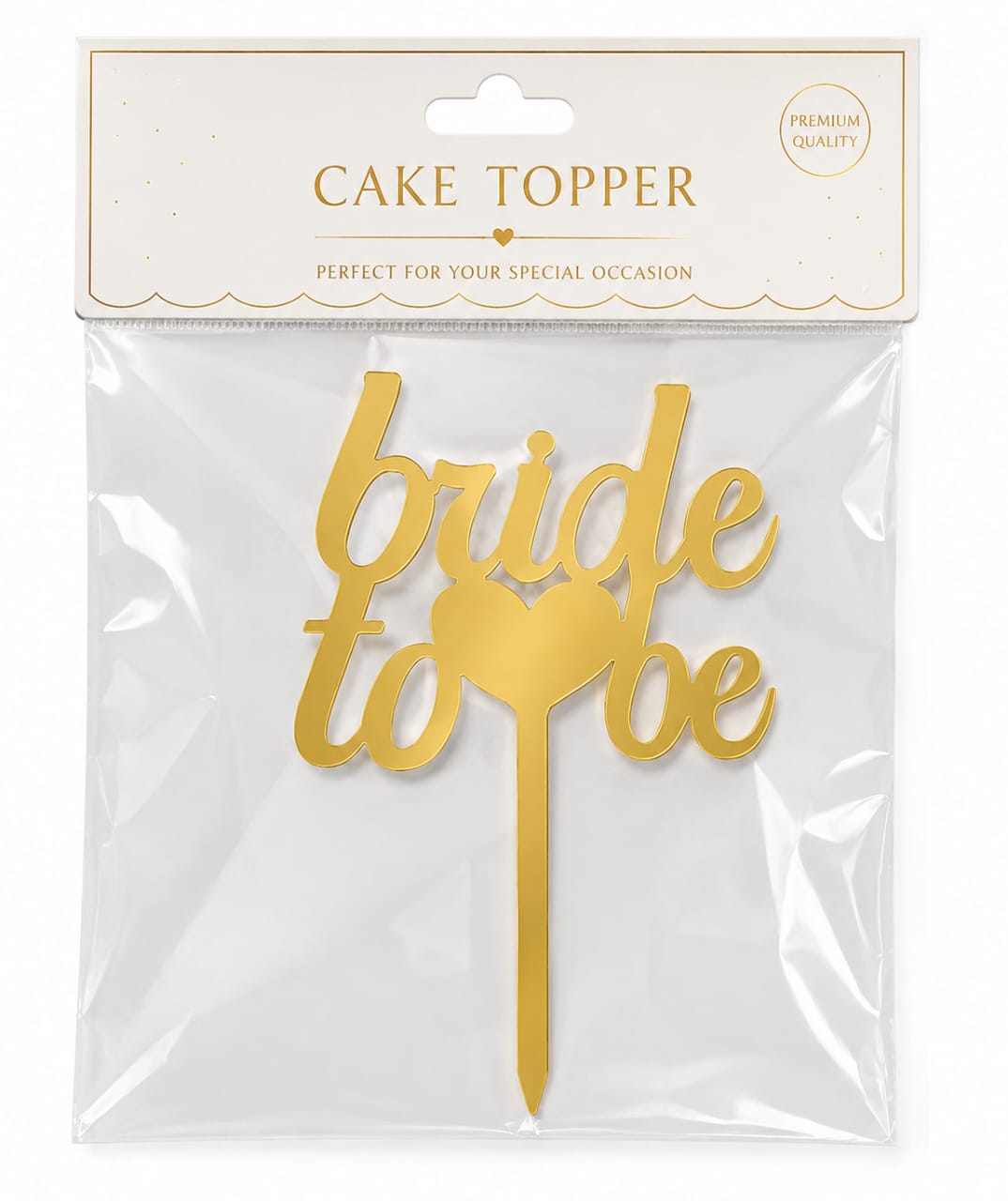 Gold Bride to Be Cake Topper for Bridal Celebrations view 2