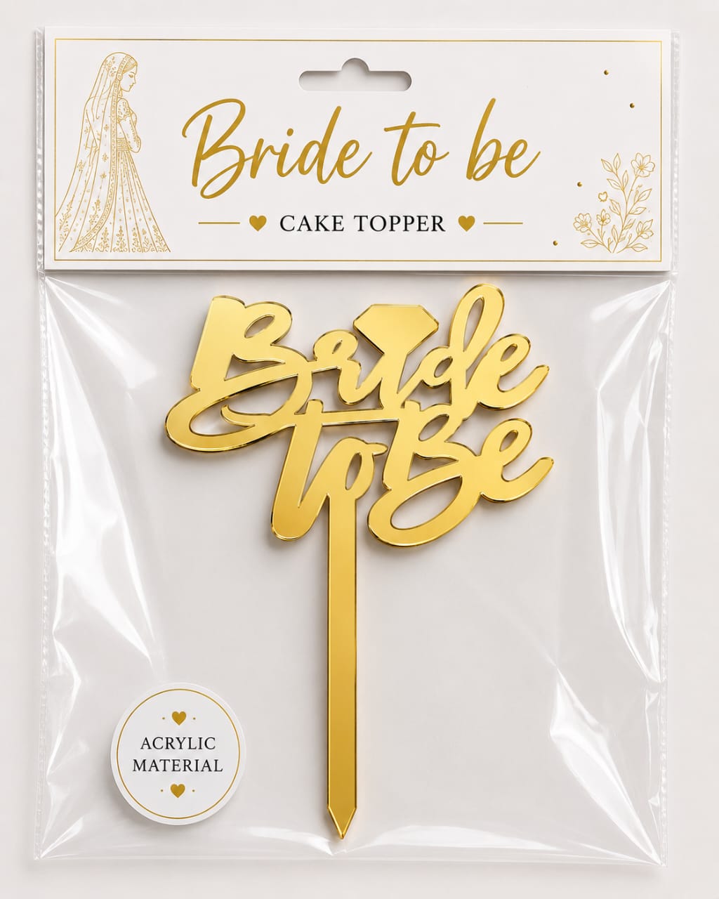 Bride to Be Cake Topper for Bridal Shower Party Celebrations view 2