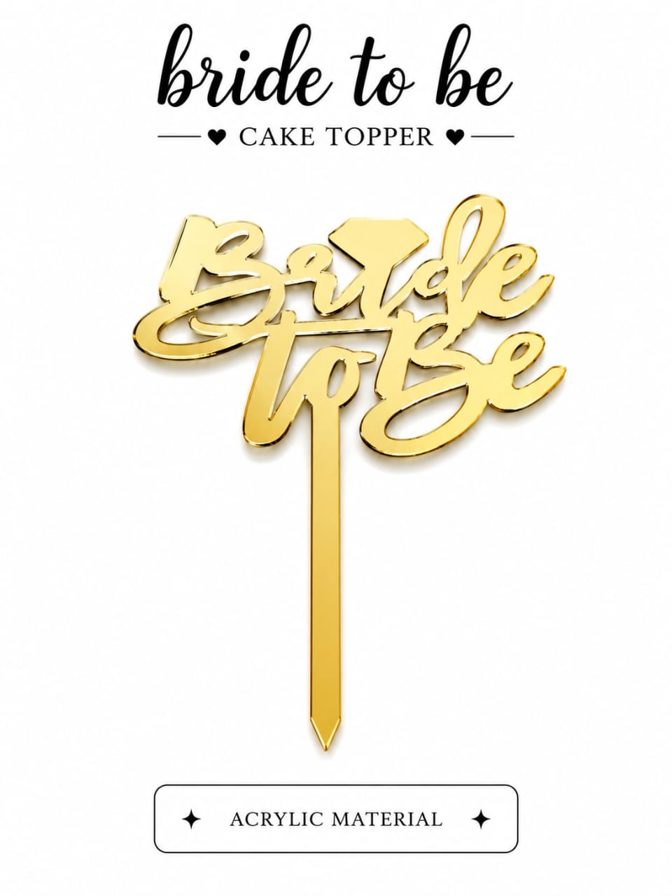 Bride to Be Cake Topper for Bridal Shower Party Celebrations view 3
