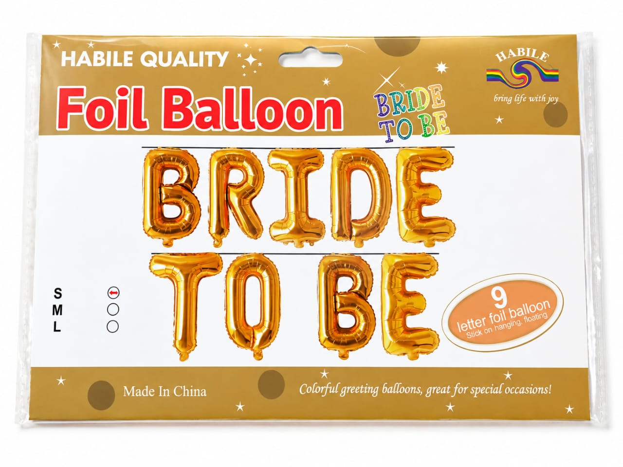 Bride to Be Letters Foil Balloons for Bridal Shower Decoration view 2