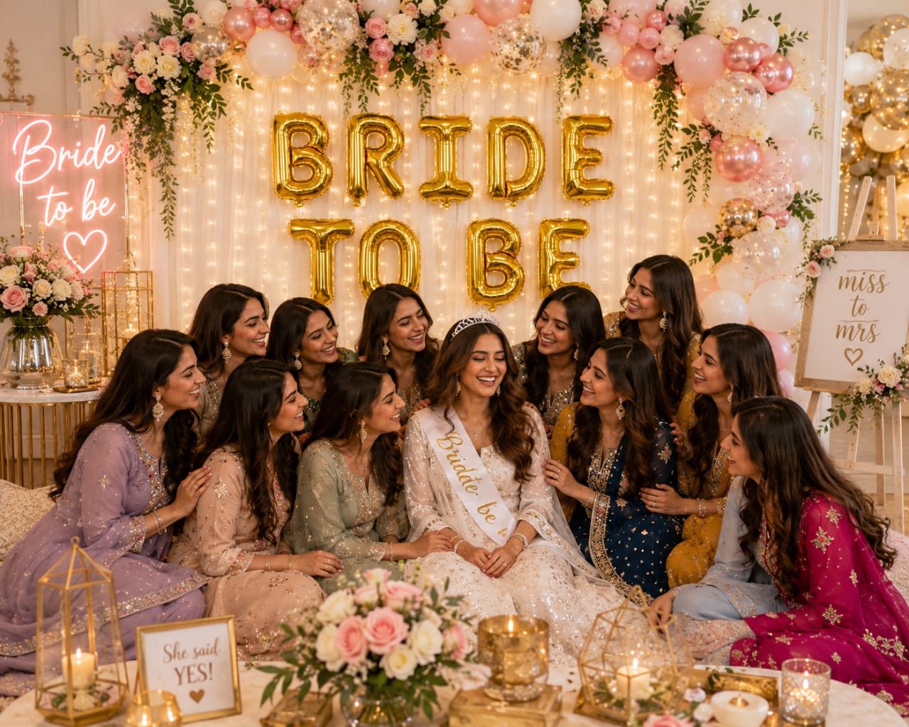 Bride to Be Letters Foil Balloons for Bridal Shower Decoration view 4