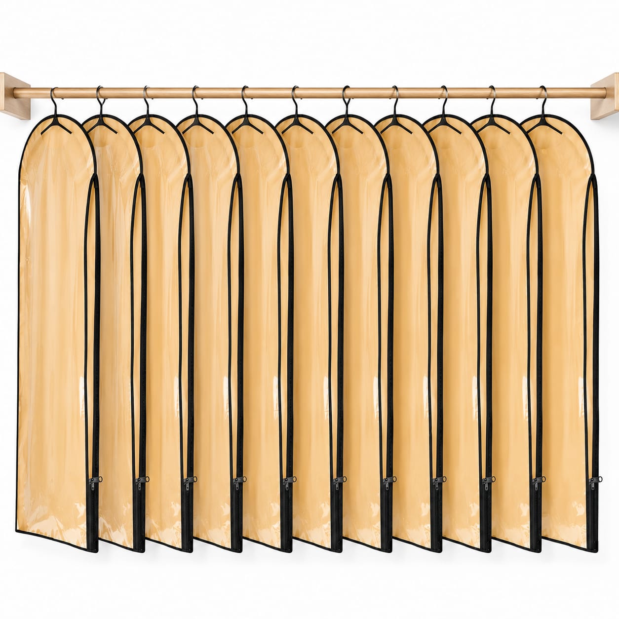 Pack of 10pcs Zipper Garment Bag Cover for Bride and Groom Wedding Dresses view 3
