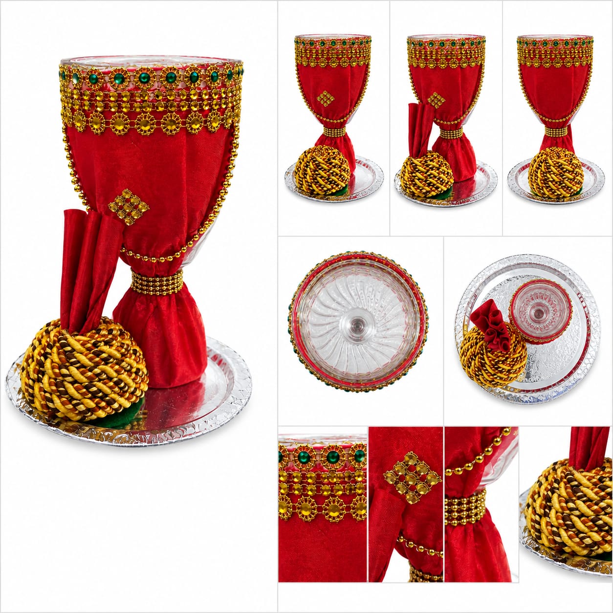 Royal Handmade Wedding Doodh Pilai Glass / Decorative Indian Wedding / Bride Groom Milk Ceremony