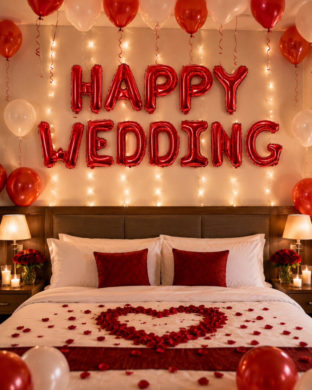Happy Wedding Foil Letter Balloons Set for Party Celebrations Decoration view 4