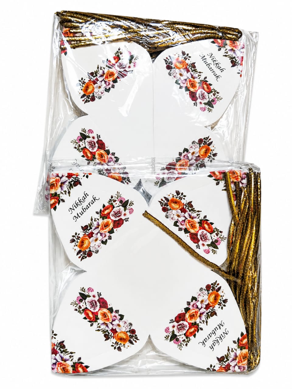 100pcs Nikkah Mubarak, Triangle Pyramid Box, Wedding Bid Boxes - Party Favor view 2