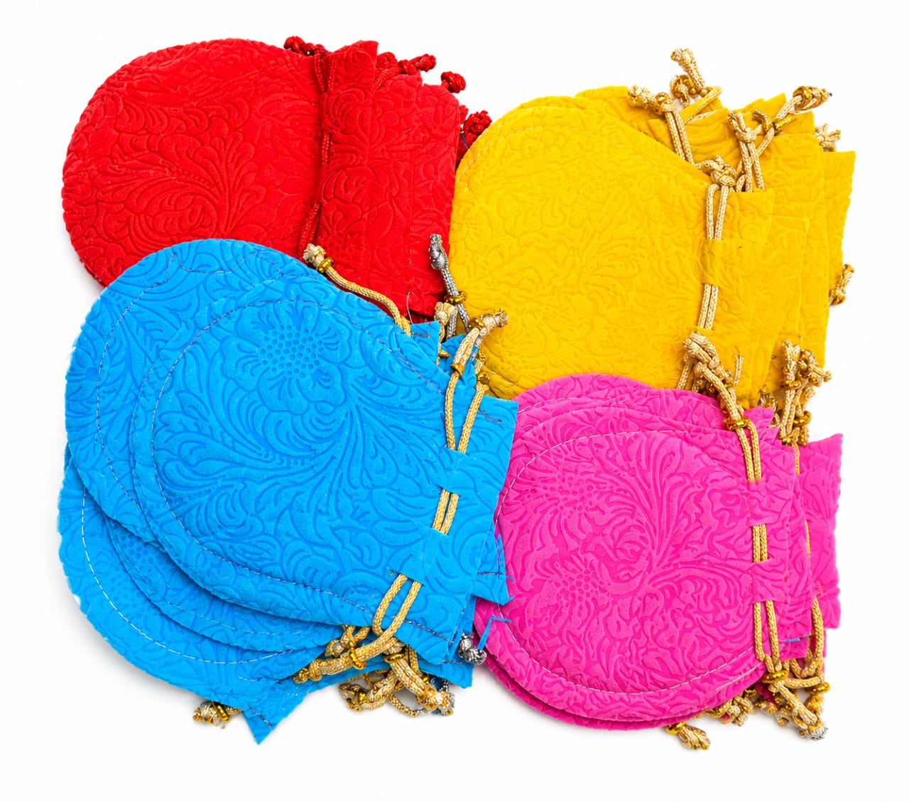 50pcs Nikkah Bid Velvet Pouches – Multicolors - Wedding Favors view 4