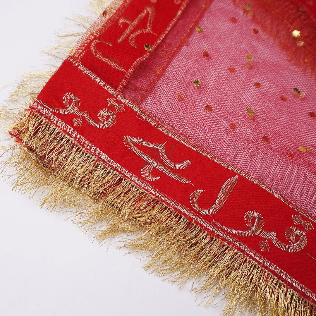 Qabool Hai Bridal Dupatta for Nikkah Wedding Ceremony - Golden Embroidery - Wedding Favor view 5