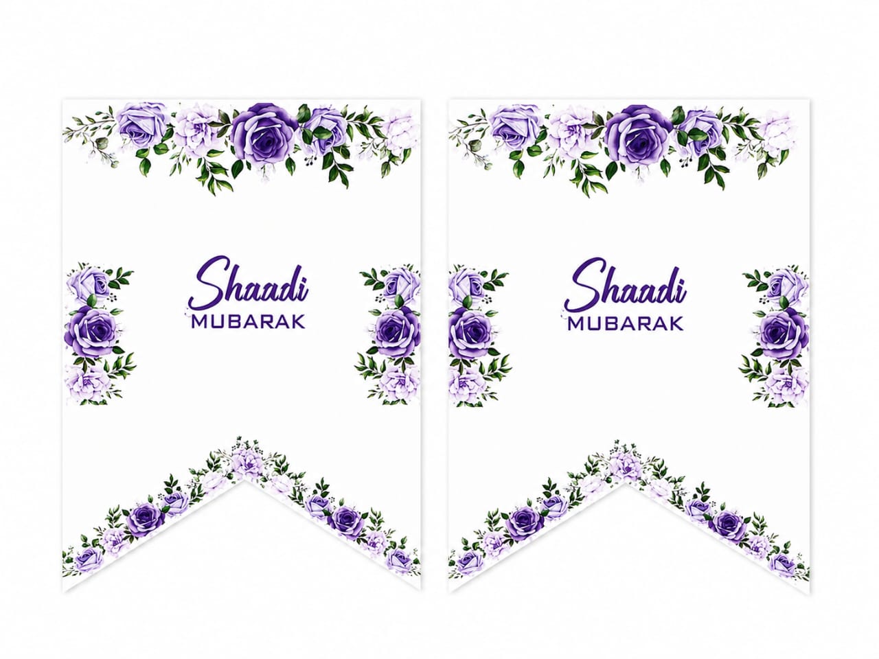Shaadi Mubarak Bunting Banner for Happy Wedding Decoration and Party Celebration view 4