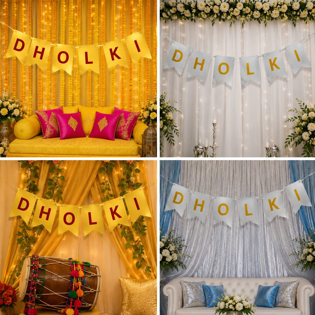 Dholki Buntings Banner for Decoration and Party Celebration