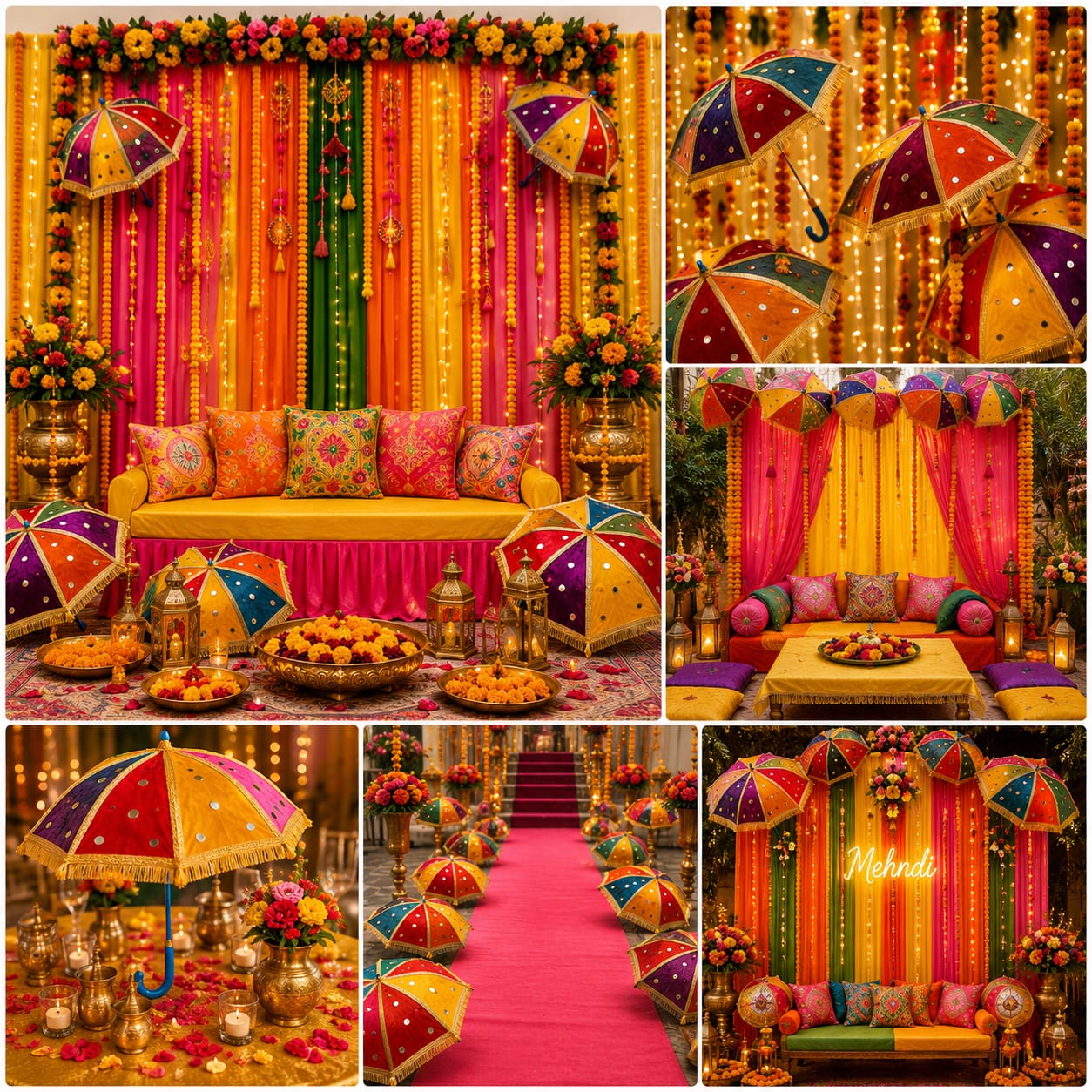 Premium Silk - Wedding Background Curtain Decoration for Mayon, Haldi, Mehndi & Dholki - Party Celebrations - Wedding Favor view 3
