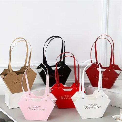 Mini Flower Bucket Gift Bags with Handle Assortment
