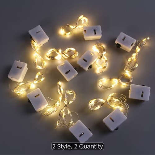 2x Battery LED Fairy String Lights for Bouquet Decoration