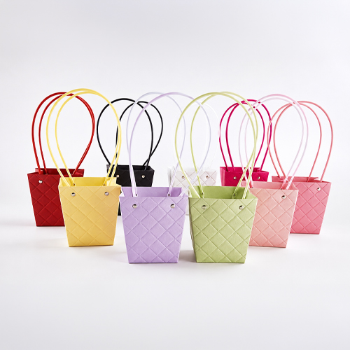 Pastel Flower Bucket And Gift Bags in Assorted Multicolor