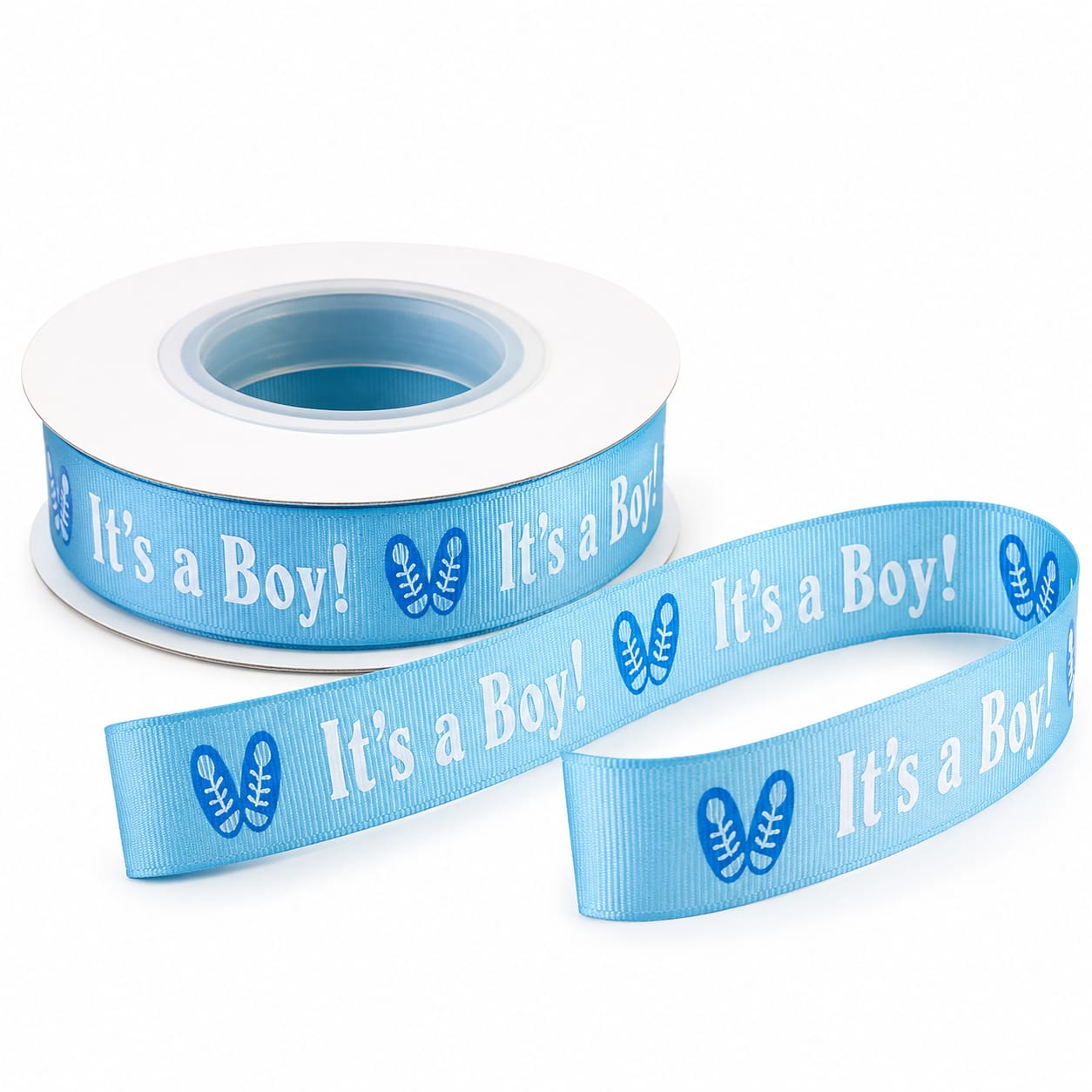 30ft It’s A Boy Printed Satin Ribbon Roll for Gift Wrapping