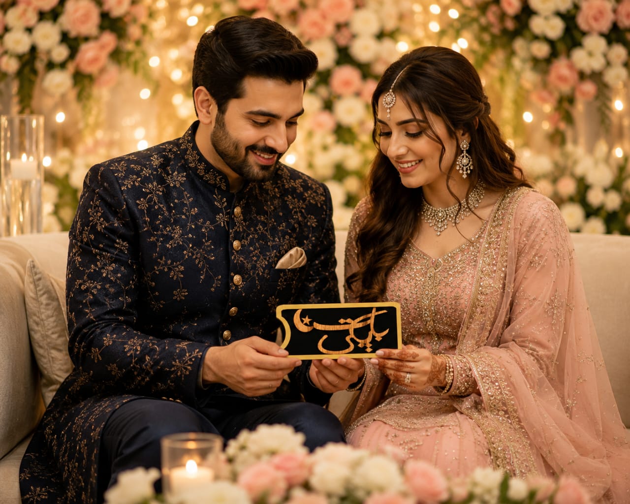 Baat Pakki Wooden Cash Money Envelope for Bride and Groom view 4